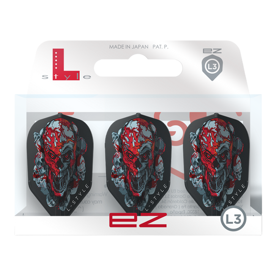 Plumas L-Style Ryan Searle Signature V4 Black L3EZ Diese Abbildung zeigt L-Style Ryan Searle Signature V4 Black L3EZ Flights. Die Dartflights zeichnen sich durch ein elegantes, schwarzes Design aus.