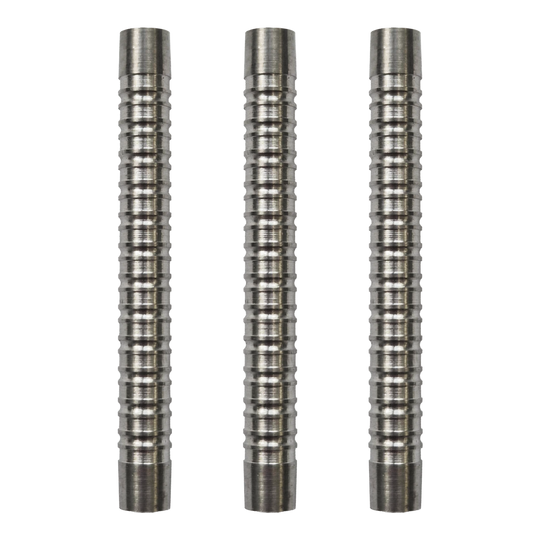 Barriles para dardos blandos McDart de doble anillo - 18 g Das Bild stellt ein Set von McDart Double Ring Softdart Barrels - 18g dar. Die Dart-Barrels sind zusammen in einer Reihe dargestellt.