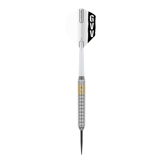 Dardos de acero de latón Red Dragon Gian Van Veen - 21 g Die Abbildung zeigt die Red Dragon Gian Van Veen Brass Steeldarts mit 21 g Gewicht. Die Darts sind für präzises Steeldartspiel geeignet.
