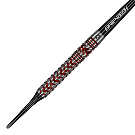 Dardos suaves GOAT Curveball - 20 g Dieses Bild zeigt die GOAT Curveball Tungsten Softdarts - 20g. Die Darts sind aus Tungsten gefertigt und haben ein Gewicht von 20 Gramm.