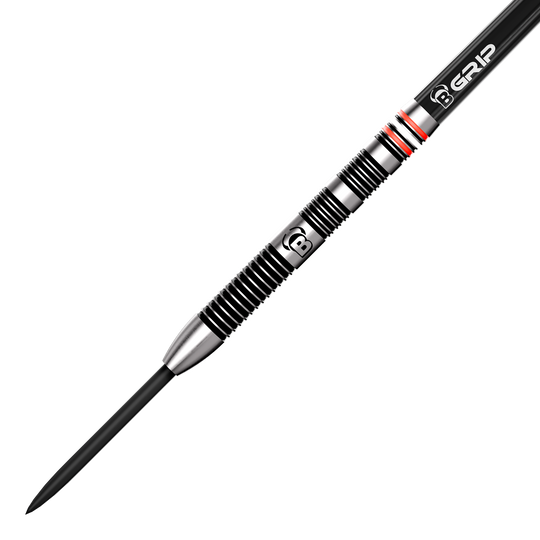 Bulls Challenger Patrick Tringler Steeldarts mit 21g Gewicht. Das Bild stellt die Form und Details der Steeldarts dar.