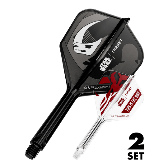 Set Target Star Wars K-Flex Mandalorian No6 Vuelos Bild zeigt das Produkt mit dem Dateinamen 410624_Target_StarWars_K-Flex_Mandalorian_2PackSet_No6_Flights_26mm_1. Die Grafik stellt vermutlich ein Star Wars Mandalorian Thema dar.
