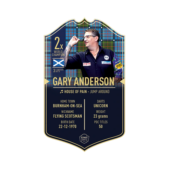 Tarjeta de dardos Ultimate - Gary Anderson