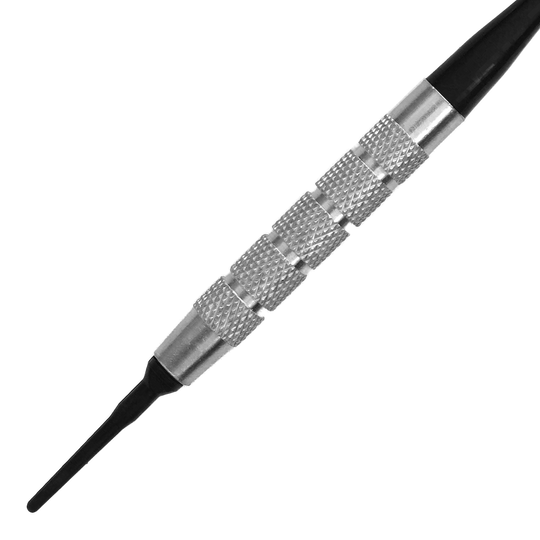 Dardos blandos McDart Silver Brass Bardarts - 18 g Das Bild zeigt die McDart Silver Brass Bardarts Softdarts mit einem Gewicht von 18g. Diese Darts sind für das Softdart-Spiel geeignet.