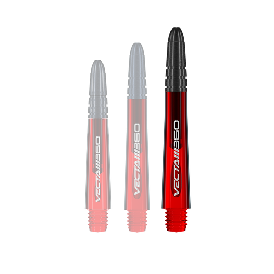 Ejes Winmau Vecta Blade 360 - Rojo Dieses Bild zeigt einen roten Dart-Schaft mit dem Namen 7025-219_Winmau_Vecta_Blade360_Shafts_Rot_40mm_1. Das Produkt ist 40 mm lang und hat ein schlichtes Design.