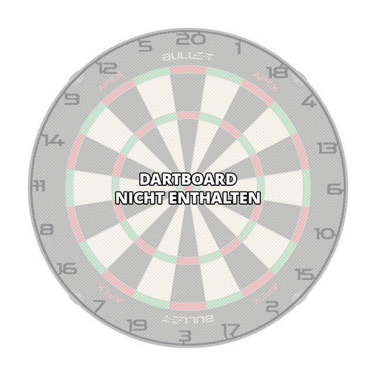 Hier ist ein weiteres Bild eines grauen Zahlenrings für ein Dartboard zu sehen. Der Dateiname lautet BT1000110_Bullet_Dartboard_Zahlenring_Grau_3.