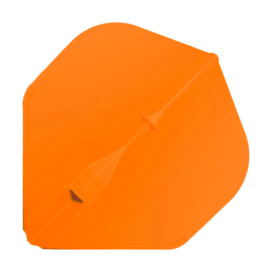 Vuelos estándar L-Style Champagne L1EZ Das Bild zeigt ein orangefarbenes Dart-Flight in Standardform. Es handelt sich um das Produkt "L-Style Champagne L1EZ Standard Flights".