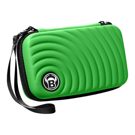 Hier sehen Sie das Bulls Orbis XL Dartcase in Grün. Das Dartcase eignet sich ideal zur Aufbewahrung von Darts.