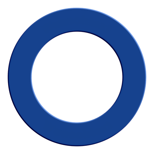 McDart Dartboard Surround Dargestellt ist ein Steeldartboard-Surround in Blau. Der Dateiname des Produkts ist 'DBS-blau_McDart_Steeldartboard_Surround_Blau_2'.