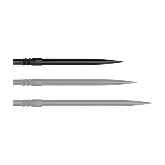 Puntas de dardos Harrows Quick Point - Negras Abgebildet ist ein Produkt mit dem Dateinamen 'QP23974_Harrows_QuickPoint_Dartspitzen_Schwarz_30mm_1'. Das Bild zeigt schwarze Dartspitzen.