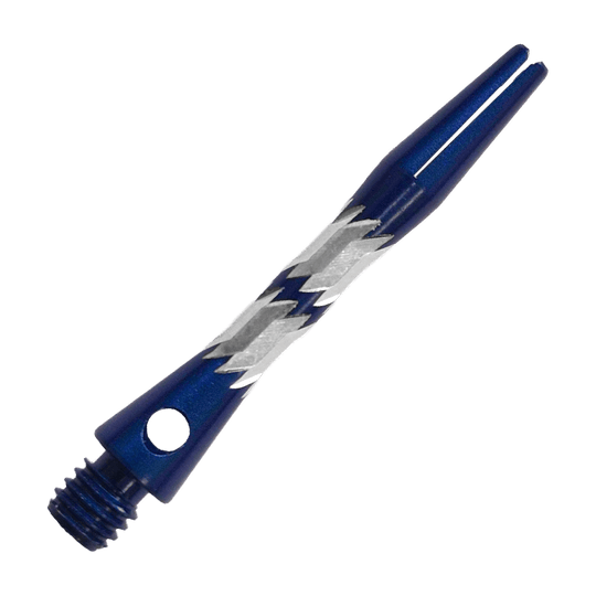Ejes de aluminio Bulls NL Minor - Azul - 33 mm Das Bild zeigt Bulls NL Minor Aluminium Shafts in Blau, 33 mm. Sie sind speziell für den Einsatz bei Dartpfeilen gefertigt.