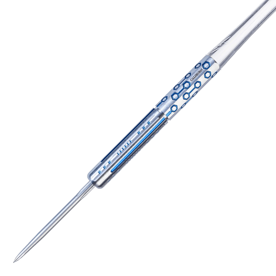 Dardos de acero Demeter de la serie Caliburn Starships - 23 g Das Bild zeigt die Caliburn Starships Series Demeter Steeldarts mit einem Gewicht von 23g. Die Steeldarts sind detailliert dargestellt.