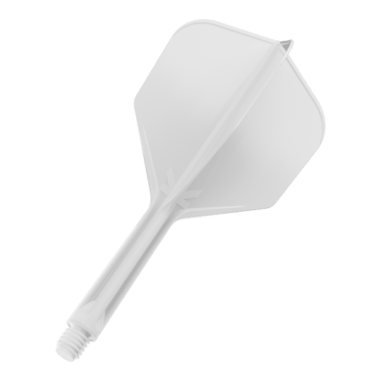 Sistema de vuelo Target K-Flex No6 - Blanco Dies ist ein weißes Dartflight-System mit integriertem Shaft. Das Produkt hat eine schlichte, transparente Optik und ist für den Einsatz im Dartsport gedacht.
