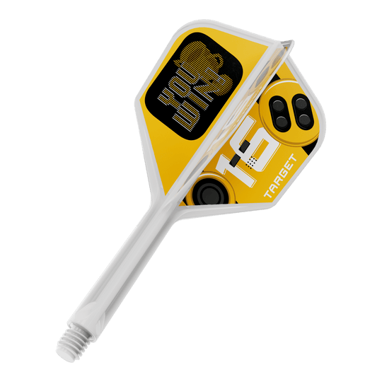 Target K-Flex Gana vuelos No6 Ein Dart Flight ist zu sehen. Es handelt sich um das Modell Target K-Flex YouWin No6 mit einer Länge von 26 mm.