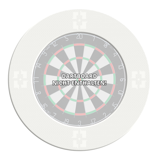 Marco para diana McDart Precision Nano Das Bild zeigt einen Artikel mit dem Namen MSF-K2_McDart_Precision_Nano_Dartboard_Surround_Wei_3. Vermutlich ist dies ein weiteres weißes Dartboard-Surround von McDart.