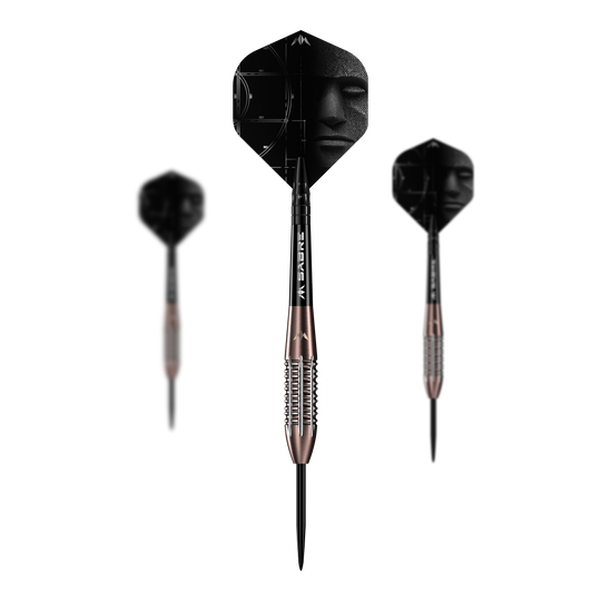 Mission Arkitekt Dardos de acero PVD de sílice de bronce - 23,5 g Abgebildet ist ein Set der Mission Arkitekt Bronze Silika PVD Steeldarts mit 23,5g. Das Set zeigt mehrere Darts in Bronzeoptik.