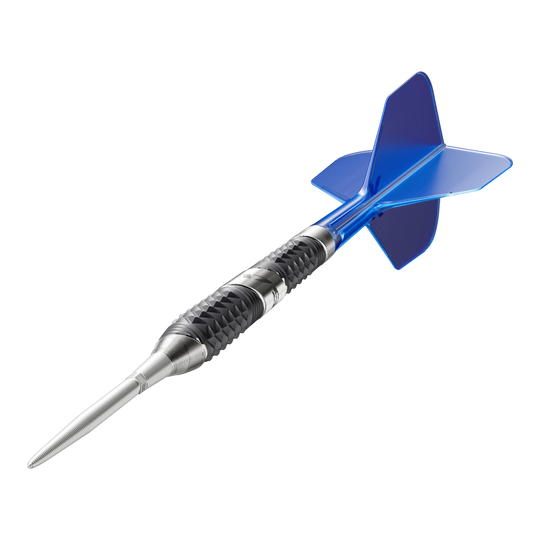 Dardos de acero Target 975 Ultra Marine 02 Swiss Point Der Target 975 Ultra Marine 02 Swiss Point Steeldart ist ein hochwertiger Dartpfeil mit einer markanten, strukturierten Metallspitze. Das Flight ist in einem auffälligen Blau gehalten und sorgt für eine präzise Flugbahn.
