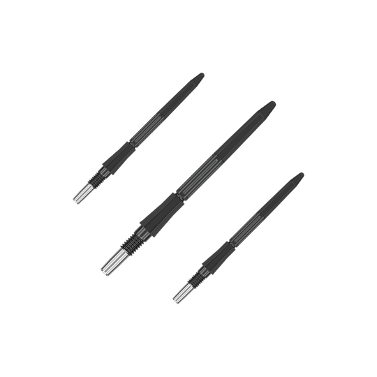Puntas de dardo Target Elysian Archetype 43 Swiss Point de acero - Negras Dieses Bild zeigt schwarze Dartspitzen, 30 mm lang, von Target Elysian Archetype 43 SwissPoint. Die Spitzen sind einzeln abgebildet.