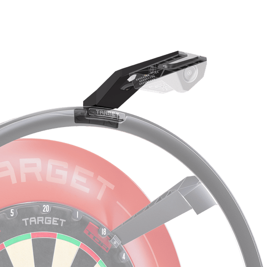 Brazo de cámara Target OMNI VIRT Gezeigt wird der Target OMNI VIRT Kamera Arm. Der Arm ist robust gebaut und speziell für Dartspieler entwickelt.
