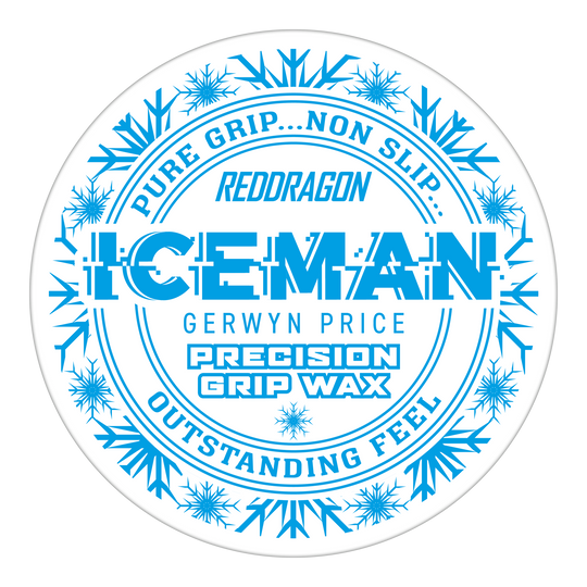 Cera para dedos Red Dragon Gerwyn Price Iceman Precision Grip Wax Das Bild zeigt eine runde Dose des Produkts "Red Dragon Gerwyn Price Iceman Precision Grip Wax". Auf der Dose steht in blauer Schrift, dass das Wachs für einen reinen und rutschfesten Griff sowie ein herausragendes Gefühl sorgt.