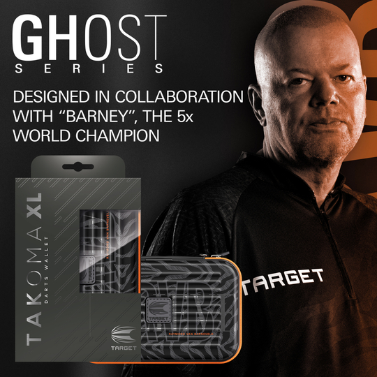 Estuche para dardos Takoma XL Ghost Series Raymond Van Barneveld Abgebildet ist das Takoma XL Ghost Series Raymond Van Barneveld Dartcase. Dieses Etui schützt Dartzubehör vor Beschädigungen.
