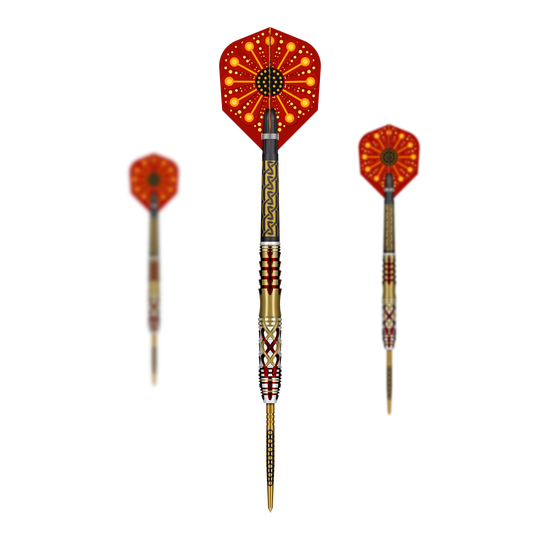 Dardos de acero Shot Goths Alaric Turbo Point - 23 g Gezeigt werden Shot Goths Alaric Turbo Point Steeldarts im 23g Set. Das Set bietet hochwertige Steeldarts für anspruchsvolle Dartspieler.