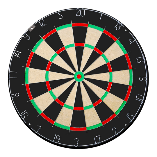 Juego de dardos Karella BullOut que incluye 2 juegos de dardos de acero. Abgebildet ist das Karella Dartboard BullOut Set mit zwei Sätzen Steeldarts. Das Produkt ist perfekt für Darts-Fans und beinhaltet ein Dartboard sowie Steeldarts.