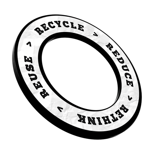 McDart Reciclar Reducir Repensar Reutilizar Marco de dardos Ein Dartboard-Surround Ring mit markantem Schriftzug liegt mittig. Die Ränder und Zahlen sind exakt platziert.