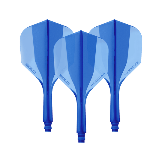 Sistema de eje de vuelo Harrows Solo No6 - Azul Das Bild zeigt ein Harrows Solo No6 Flight Shaft System in Blau, 20mm, als Set. Es handelt sich um Zubehör für Dartpfeile.