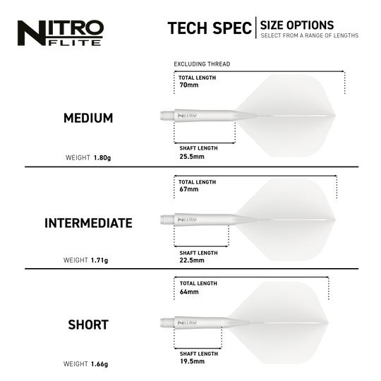 Red Dragon Nitroflite Eje Blanco Vuelos Blancos No2 Das Bild zeigt die Red Dragon Nitroflite White Shaft White Flights No2. Es handelt sich um weiße Dartflights mit weißem Schaft.