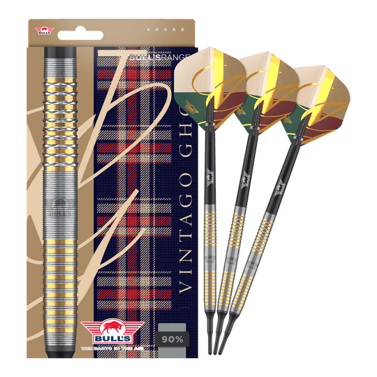 Dardos blandos Bulls NL Vintage Ghost - 20 g Das Bild zeigt die Bulls NL Vintago Ghost Softdarts - 20g in voller Ansicht. Die Softdarts sind für Freizeit- und Profispieler geeignet.