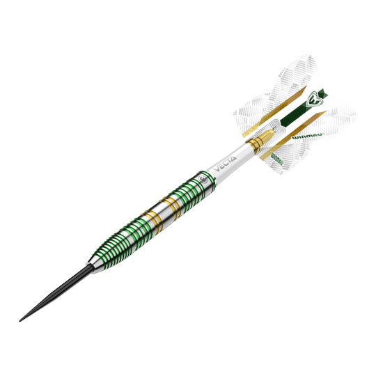 Dardos de acero Winmau Xenon Das Bild zeigt mehrere Winmau Xenon Steeldarts aus neuer Perspektive. Form und Design bleiben gleich.