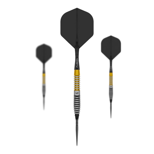 Puntos de conmutación de torpedos Winmau Exion Steeldarts Das Bild zeigt ein Set von Winmau Exion Torpedo Switch Points Steeldarts. Es sind mehrere Steeldart-Spitzen abgebildet.