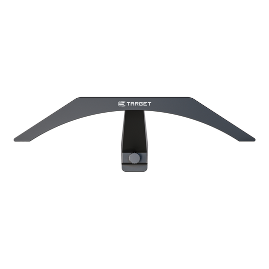 Iluminación para diana Target ARC V2 Das Bild zeigt die Target ARC V2 Dartboard Beleuchtung. Es handelt sich um eine gebogene Lichtleiste zur optimalen Ausleuchtung eines Dartboards.