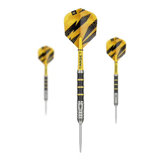 Dardos de acero Target Buzz 02 Swiss Points Hier sind die Target Buzz 02 Swiss Points Steeldarts zu sehen. Das Produkt zeichnet sich durch hochwertige Verarbeitung aus.