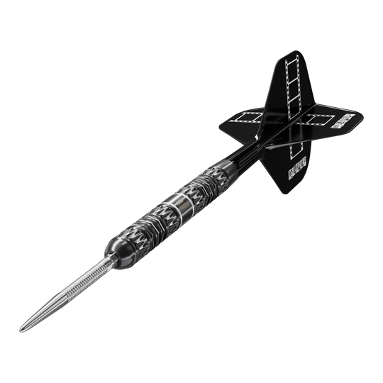 Abgebildet sind die Target Chris Dobey 95K Swiss Point Steeldarts. Diese Darts stehen für Qualität und Stil im Dartsport.