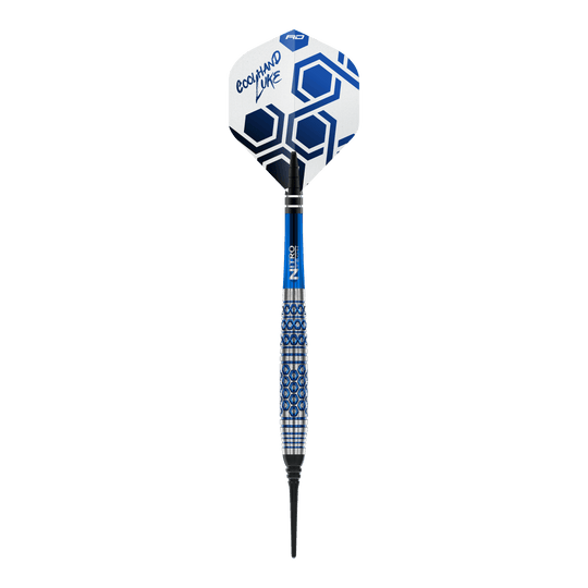 Dardos blandos Red Dragon Luke Humphries TX5 - 20 g Abgebildet ist das Produkt Red Dragon Luke Humphries TX5 Softdarts - 20g. Die Darts sind für Softdart-Wettkämpfe und haben ein Gewicht von 20 Gramm.