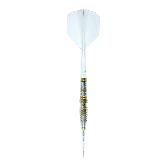 Dardos Caliburn Players Lee Soon An Gold Spear Steeldarts - 23 g Dieses Bild zeigt die Caliburn Players Darts Lee Soon An Gold Spear Steeldarts, 23g. Sie sind speziell für Dartspieler konzipiert und haben eine elegante Form.