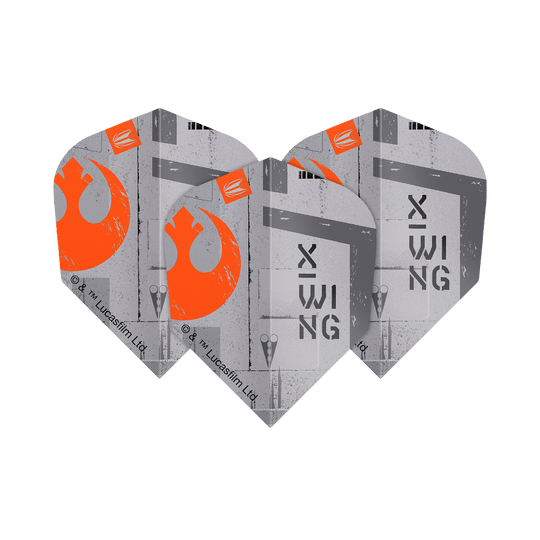 Vuelos Target Star Wars ProUltra X-Wing No6 Dieses Bild zeigt das Produkt Target Star Wars ProUltra X-Wing No6 Flights. Es handelt sich um Dart-Flights mit Star Wars X-Wing Motiv.