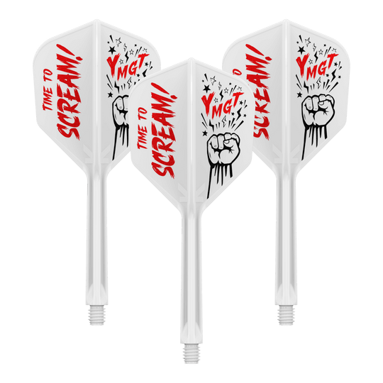 Sistema de eje de vuelo Target Japan K-Flex Scream No6 Das Bild zeigt das Produkt 410244_Target_Japan_K-Flex_Scream_No6_Flight-Shafts-System_33mm_1Set. Es handelt sich um einen Dartschaft mit Flight-System.