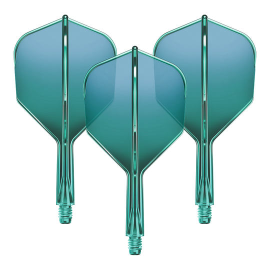 Sistema de eje de vuelo GOAT A1R No6 - Verde Ein Set Flight-Shaft-System mit strukturierter Oberfläche liegt auf einer hellen Fläche. Die Bauteile sind gerade ausgerichtet.