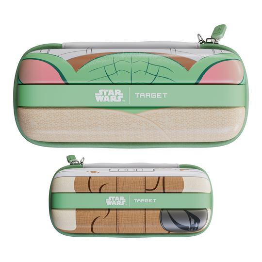 Estuche para dardos Star Wars Boa de Target - Grogu Das Bild zeigt das Target Star Wars Boa Dartcase - Grogu. Dies ist ein spezielles Dartcase mit einem Grogu-Motiv aus Star Wars.