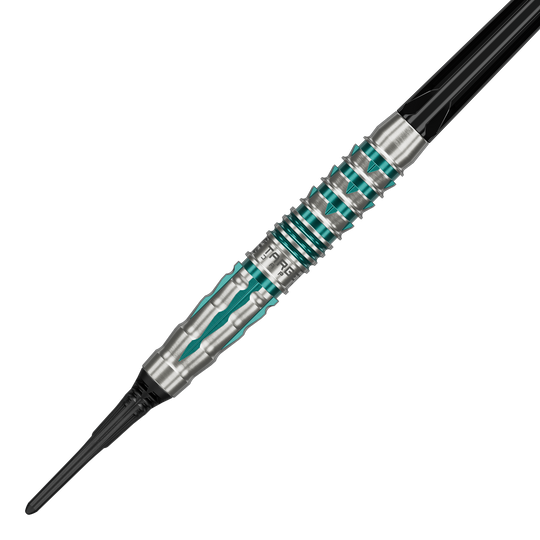 Dardos blandos Target Black Marque Pierce - 18,5 g Die Abbildung präsentiert die Target Black Marque Pierce Softdarts mit einem Gewicht von 18,5g. Diese Softdarts bieten hohe Qualität und Präzision beim Wurf.
