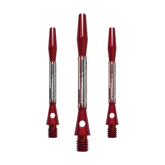 Ejes de aluminio Bulls NL Flash 2 - Rojo - 46 mm Die Bulls NL Flash 2 Aluminium Shafts in Rot werden hier als Set gezeigt. Sie sind 46 mm lang und aus Aluminium gefertigt.