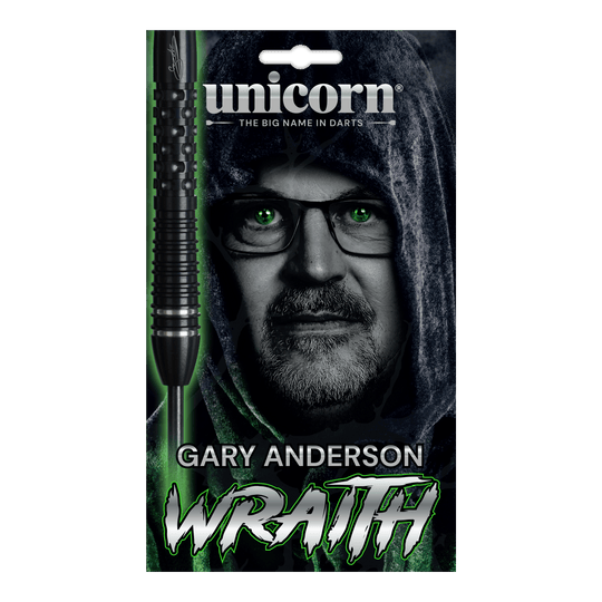 Dardos de acero Unicorn Wraith Gary Anderson Fase 6 Unicorn Wraith Gary Anderson Phase 6 Steeldarts. Die Abbildung zeigt ein Set hochwertiger Gary Anderson Steeldarts.