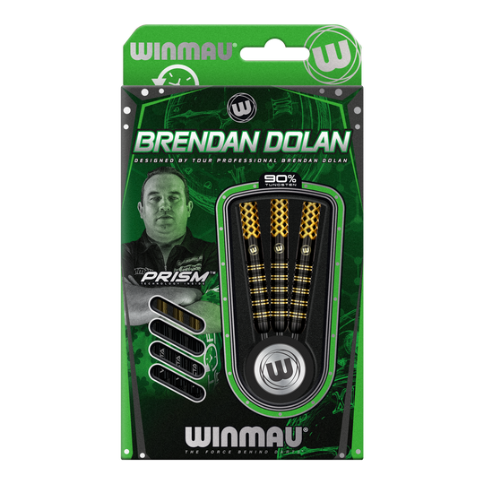 Dardos de acero Winmau Brendan Dolan Signature Series Das Bild zeigt die Winmau Brendan Dolan Signature Series Steeldarts. Diese hochwertigen Darts sind für präzises Spiel ausgelegt.