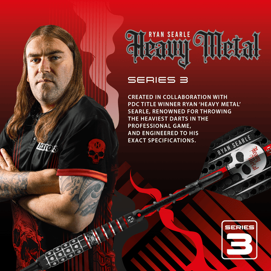 Dardos blandos Ryan Searle Serie 3 de Harrow Zu sehen sind die Harrows Ryan Searle Series 3 Softdarts. Die Dartpfeile sind für das elektronische Dartspiel geeignet.