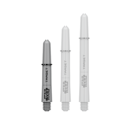 Varillas Target Star Wars ProGrip - Gris Das Bild zeigt vermutlich einen Pro Grip Shaft in Grau, 34 mm, kurze Ausführung. Das Produkt ist Teil der Star Wars Reihe.