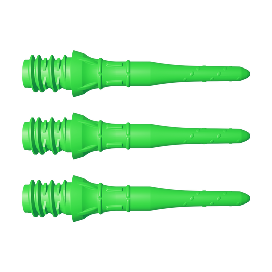 L-Style Premium Lippoints Short (30er Pack) Das Bild zeigt mehrere kurze Dartspitzen mit matter Oberfläche. Die Spitzen sind nebeneinander sortiert.