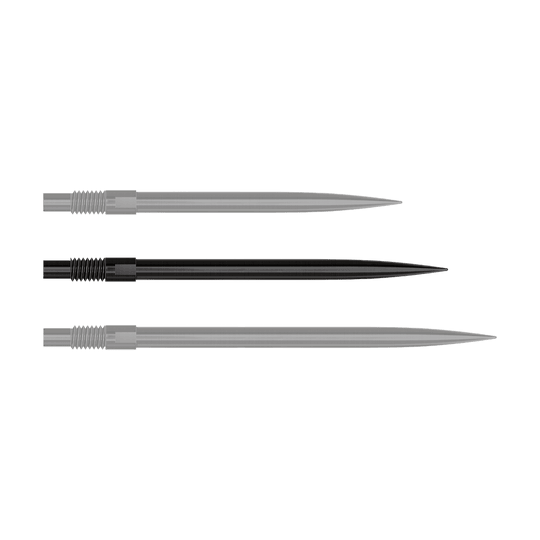 Puntas de dardos Harrows Quick Point - Negras Das Bild zeigt die Datei 'QP24049_Harrows_QuickPoint_Dartspitzen_Schwarz_35mm_1'. Es werden schwarze Dartspitzen dargestellt.